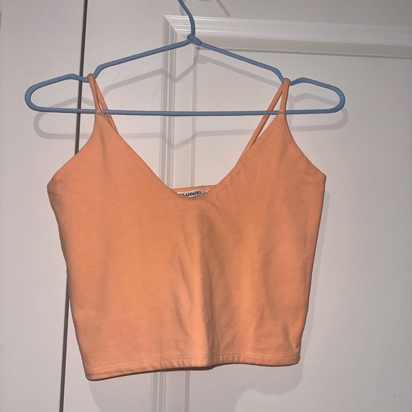 Groceries Apparel Cami Crop in Peach Pit | Fitted Crop Top Tank | Rare | XS - Picture 2 of 13